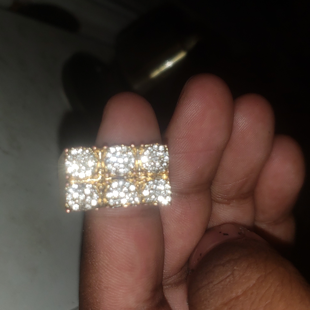 Iced out hiphop ring